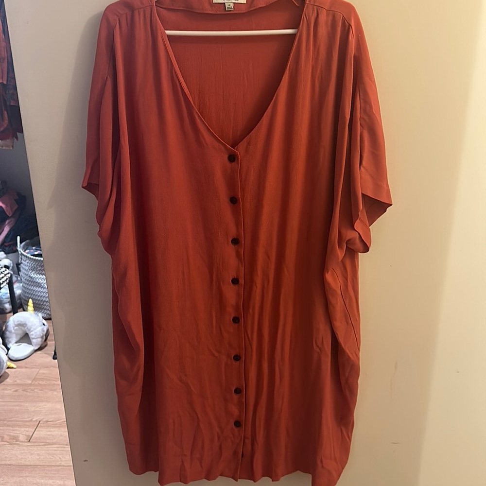 Pink Madewell button up dress 2X
